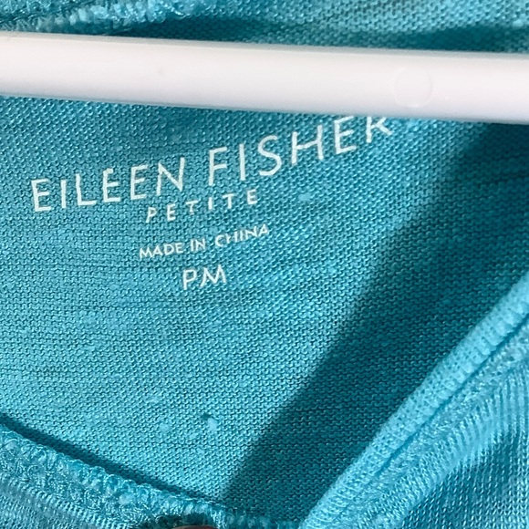 Eileen Fisher Linen Scoop Neck Short Sleeve Tee - Picture 3 of 3
